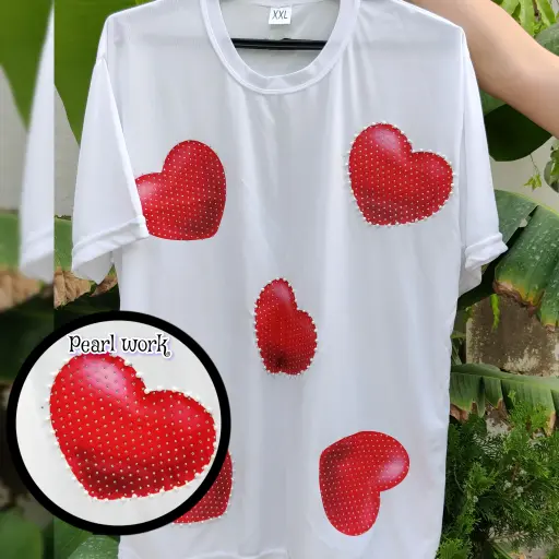 Beautiful heart Tshirt for women 